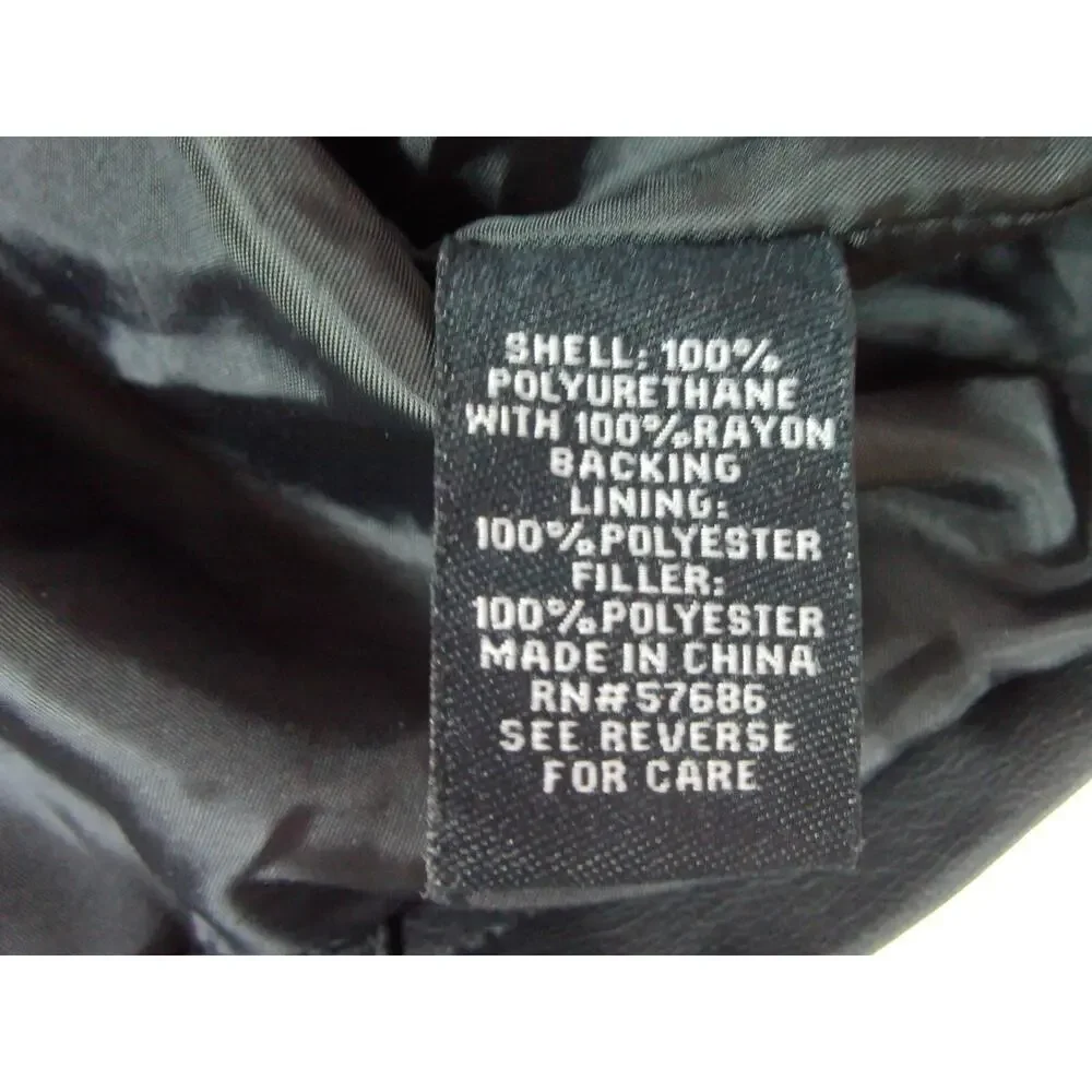 New Look Moto Faux Leather‎ Jacket Women's Size XL Black